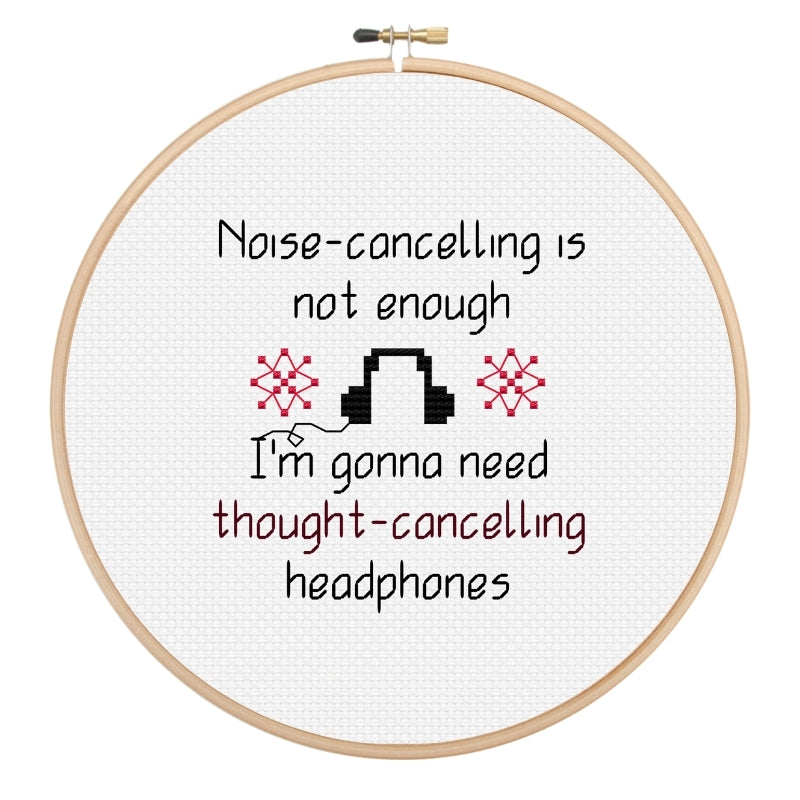 Thought Cancellation Cross Stitch Pattern