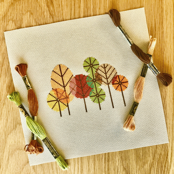 Autumn Trees Cross Stitch Kit