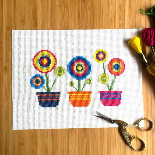 Flowerpot Cross Stitch Kit