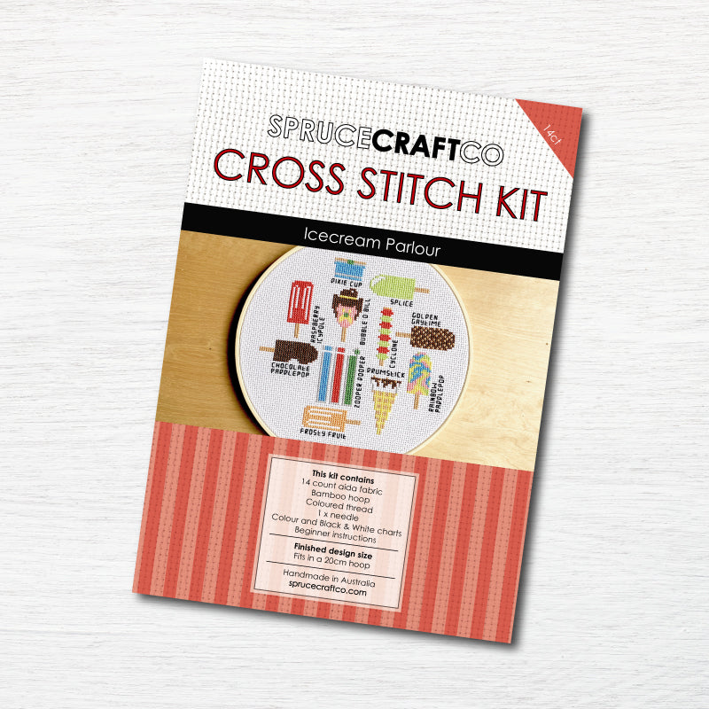 Ice Cream Parlour Cross Stitch Kit