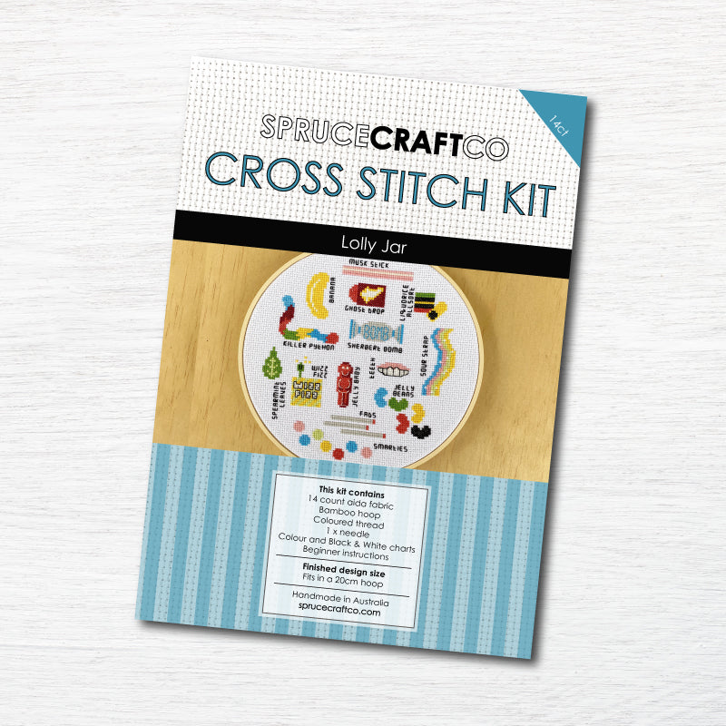 Lolly Jar Cross Stitch Kit