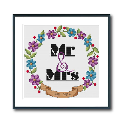 Mr & Mrs Wedding Wreath