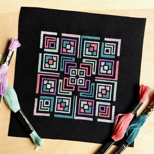 Neon Cross Stitch Kit