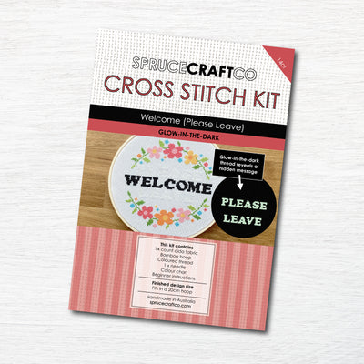 Welcome (Please Leave) Cross Stitch Kit