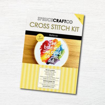 Believe Cross Stitch Kit