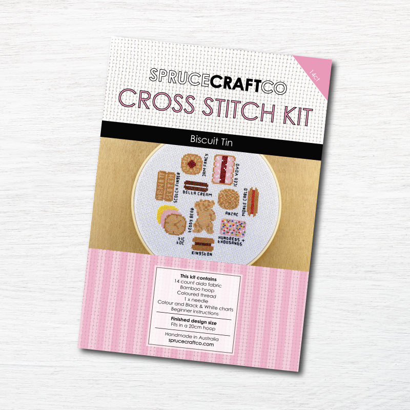 Biscuit Tin Cross Stitch Kit