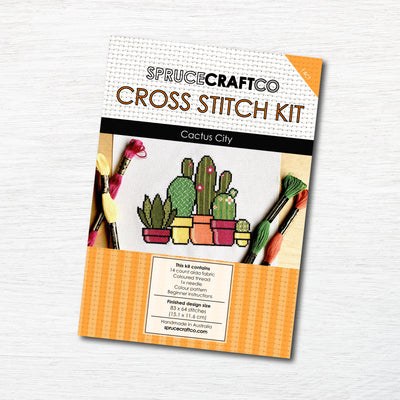 Cactus City Cross Stitch Kit