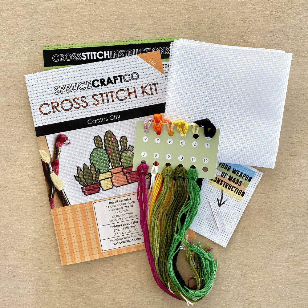 Cactus City Cross Stitch Kit
