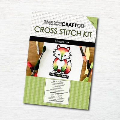 Fergus Fox Cross Stitch Kit