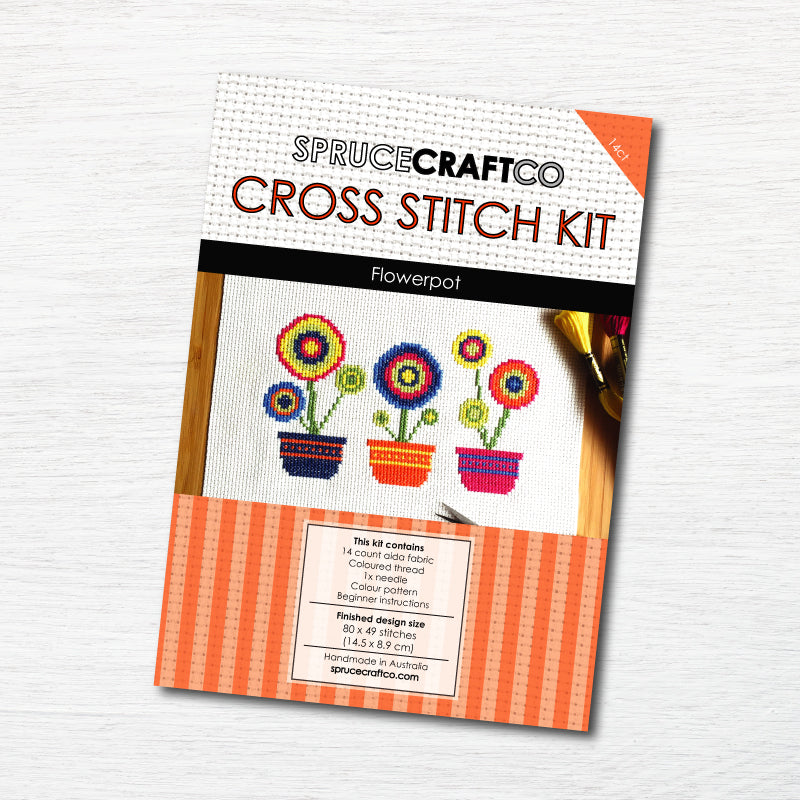 Flowerpot Cross Stitch Kit