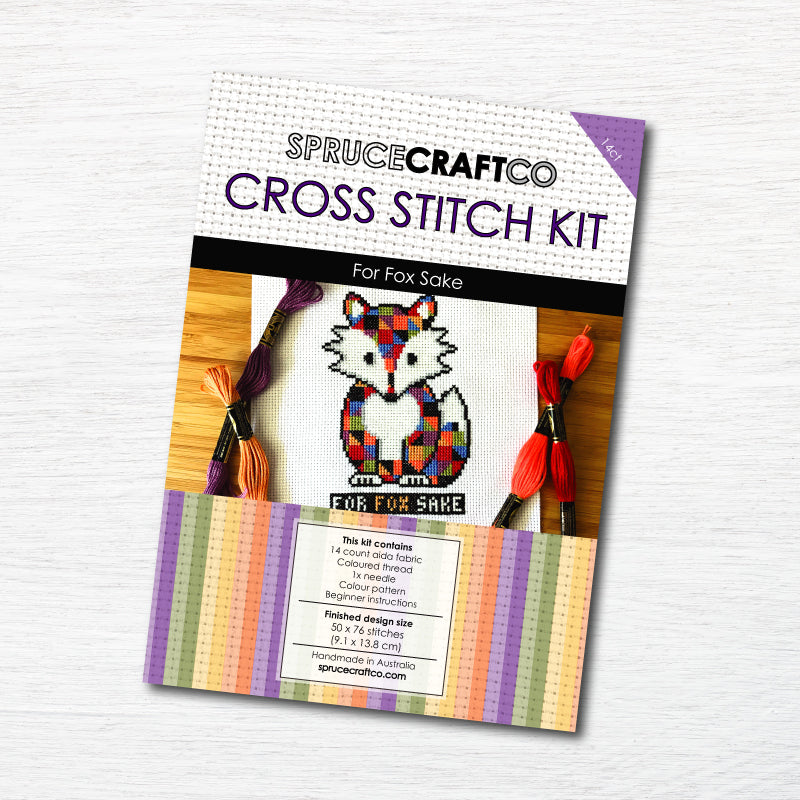 For Fox Sake Cross Stitch Kit