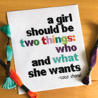 Girl Goals Cross Stitch Kit