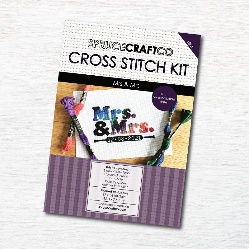 Mrs & Mrs Cross Stitch Kit
