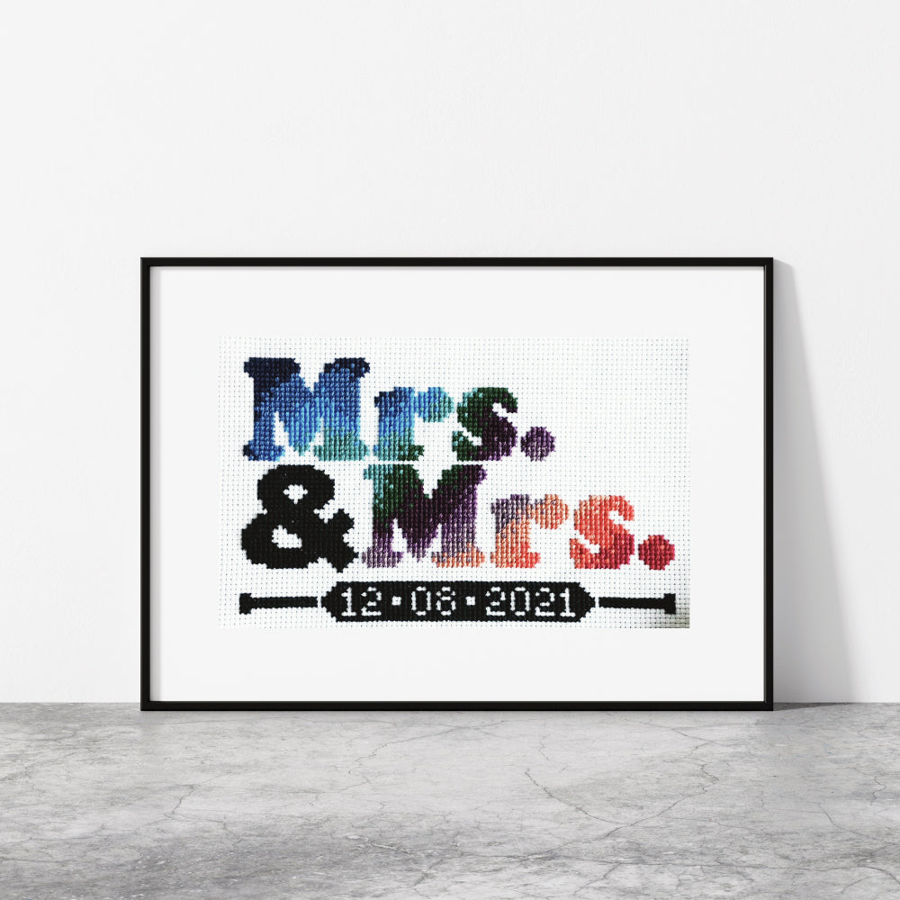 Mrs & Mrs Cross Stitch Kit