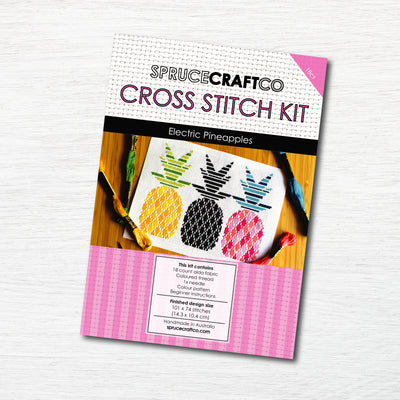 Electric Pineapples Cross Stitch Kit